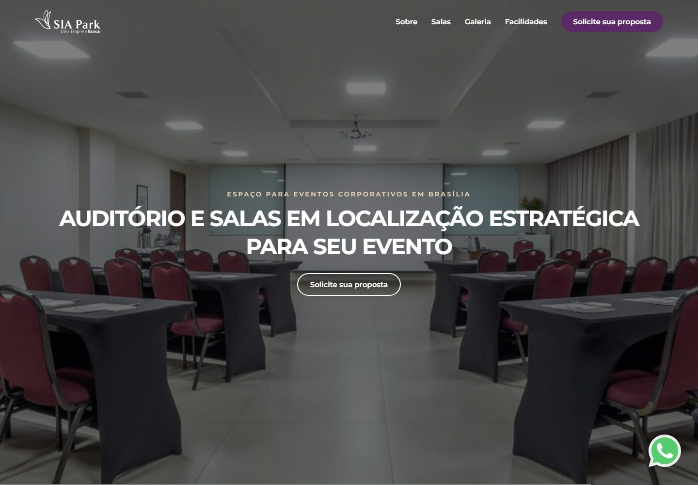 Captura real de Eventos Sia Park no desktop